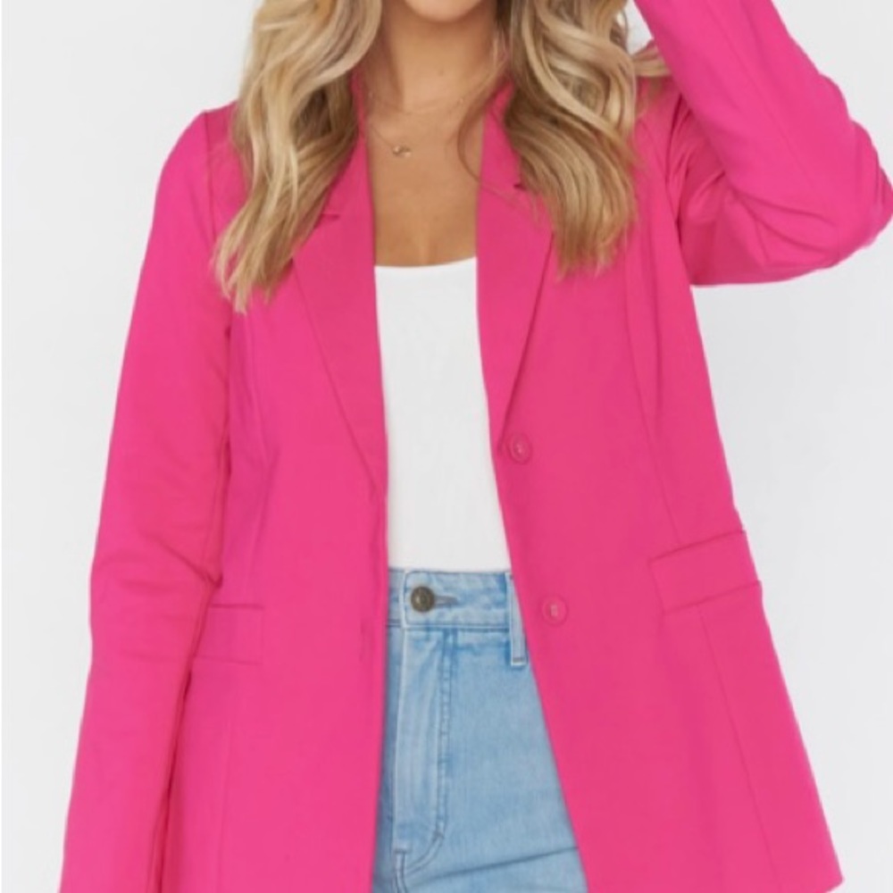 Show me your mumu Major Blazer—Hot pink suiting